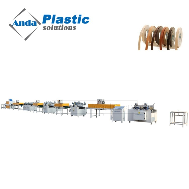 PVC edge band tape printing and UV coating production line machine manufacturing