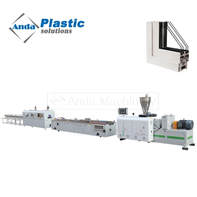 Touchscreen UPVC Door And Window Profile Extrusion Machine