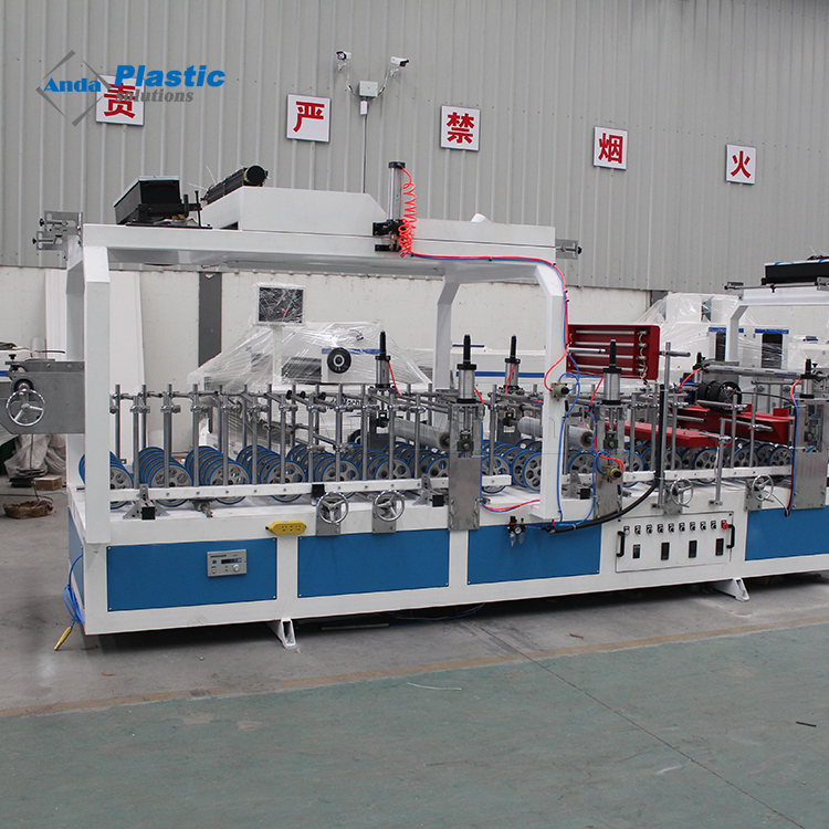 Saving Power Metal Cold Glue Wrapping Machine For Ceiling