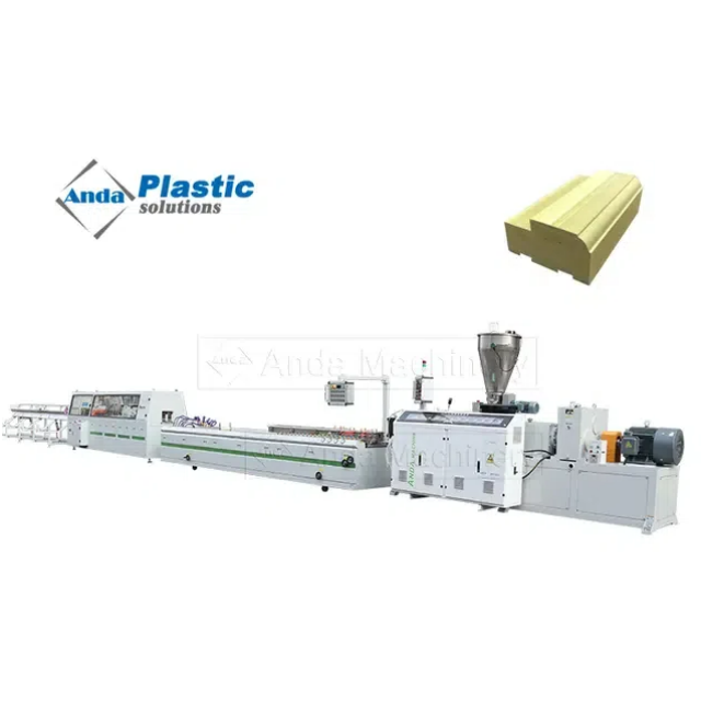 WPC solid door frame profile production line