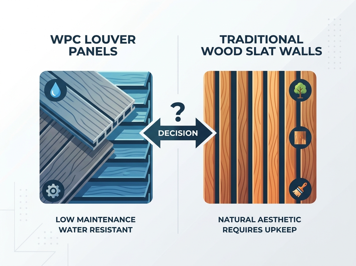 WPC Louver Panels vs Traditional Wood Slat Walls Comparison
