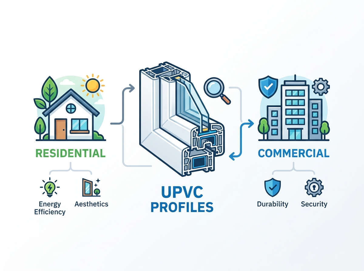 UPVC door and window profiles
